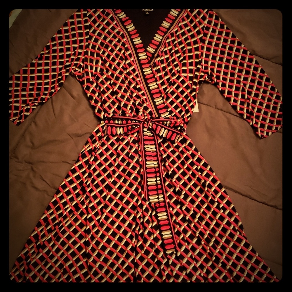 Roz & Ali Wrap Style Dress 2x